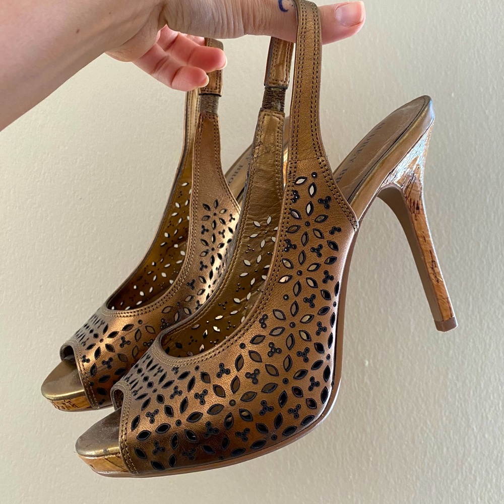 Bronze Audrey Brooke Sling Back Heels